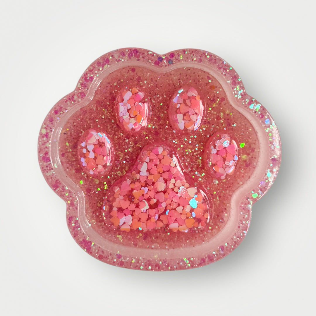 Pink Paw Print Dish