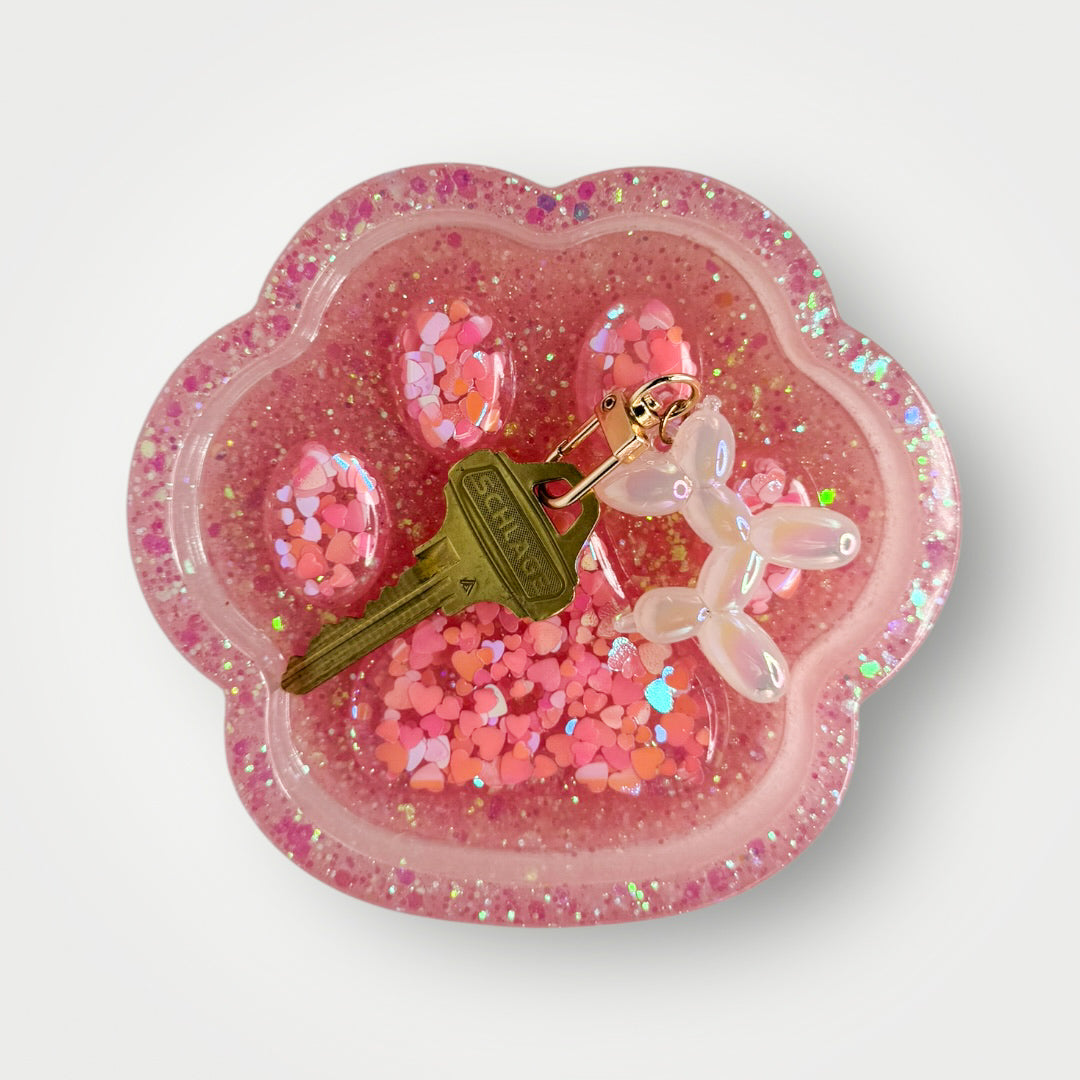 Pink Paw Print Dish