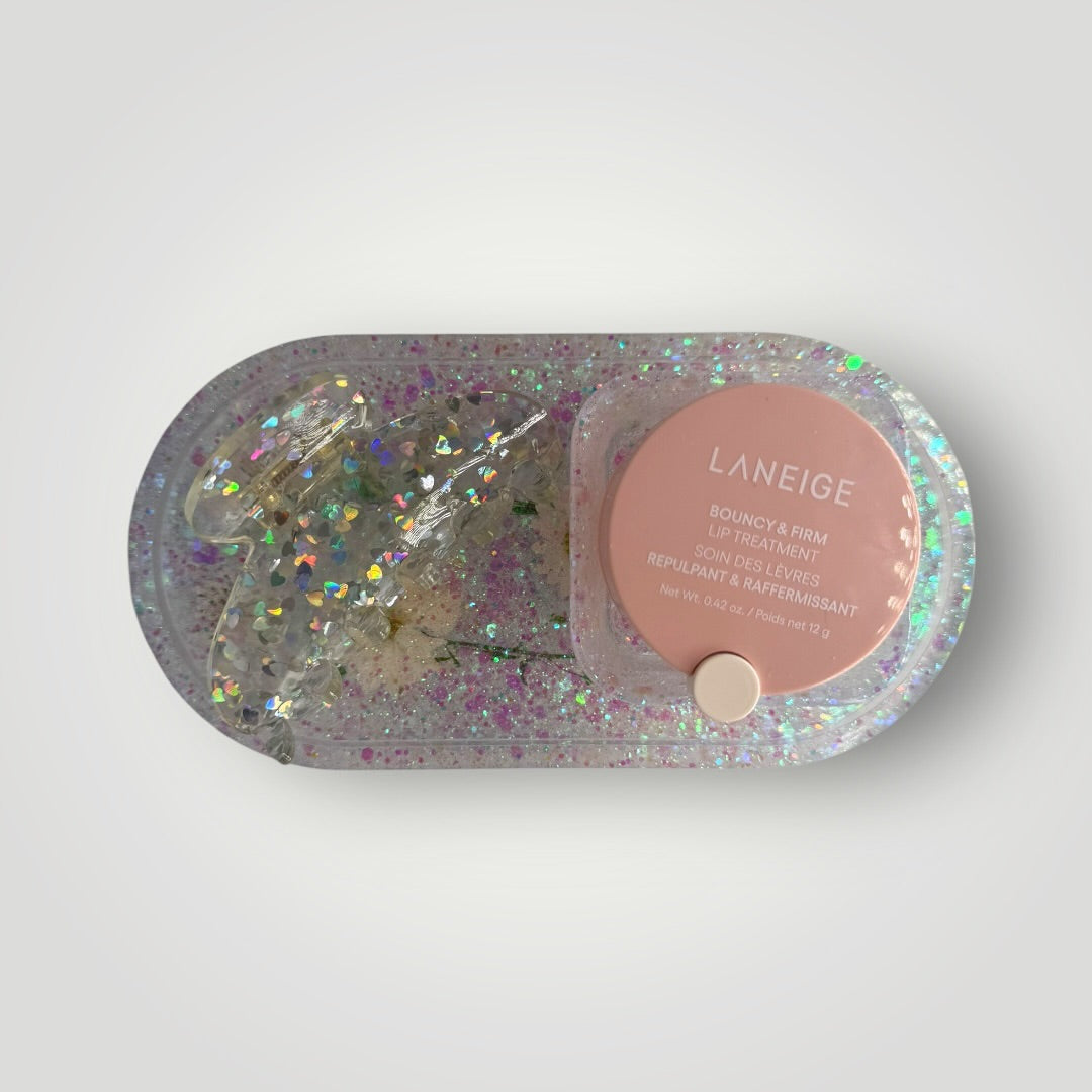 Iridescent Home Decor Gift Set, Decorative Tray + Dish, Oval and Square Shaped